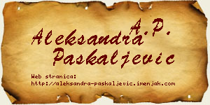 Aleksandra Paskaljević vizit kartica